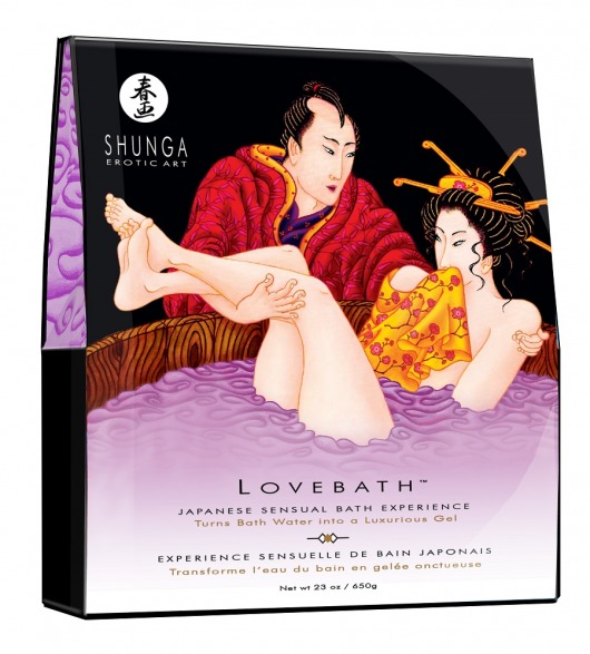 Соль для ванны Lovebath Sensual lotus, превращающая воду в гель - 650 гр. - Shunga - купить с доставкой в Обнинске