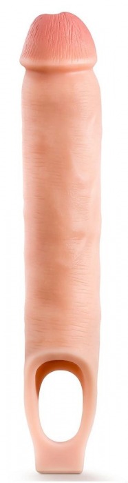 Телесная насадка-удлинитель 11.5 Inch Silicone Cock Sheath Penis Extender - 29,2 см. - Blush Novelties - в Обнинске купить с доставкой