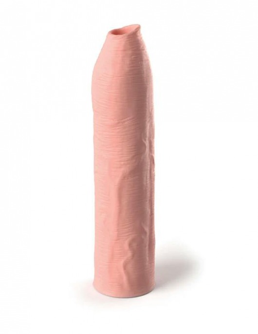 Телесная насадка-удлинитель Uncut Silicone Penis Enhancer - 17,8 см. - Pipedream - в Обнинске купить с доставкой