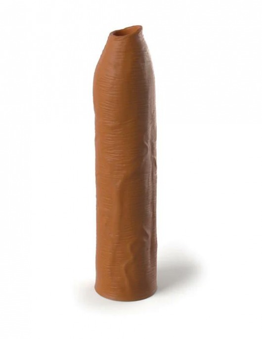 Кофейная насадка-удлинитель Uncut Silicone Penis Enhancer - 17,8 см. - Pipedream - в Обнинске купить с доставкой