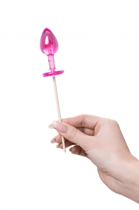 Розовый леденец  в форме анальной втулки со вкусом айриш крим - 29 гр. - Sosuчki - купить с доставкой в Обнинске