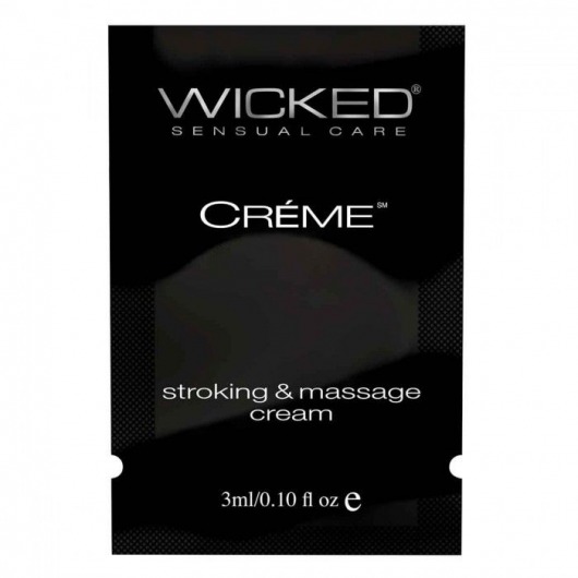 Крем для массажа и мастурбации Wicked Stroking and Massage Creme - 3 мл. - Wicked - купить с доставкой в Обнинске