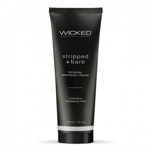 Массажный легкий крем WICKED Stripped plus Bare - 120 мл. - Wicked - купить с доставкой в Обнинске