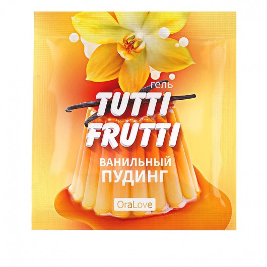 Пробник гель-смазки Tutti-frutti со вкусом ванильного пудинга - 4 гр. - Биоритм - купить с доставкой в Обнинске