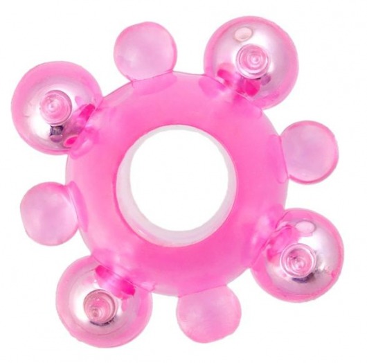 Эрекционное кольцо c бусинками - Toyfa Basic - в Обнинске купить с доставкой