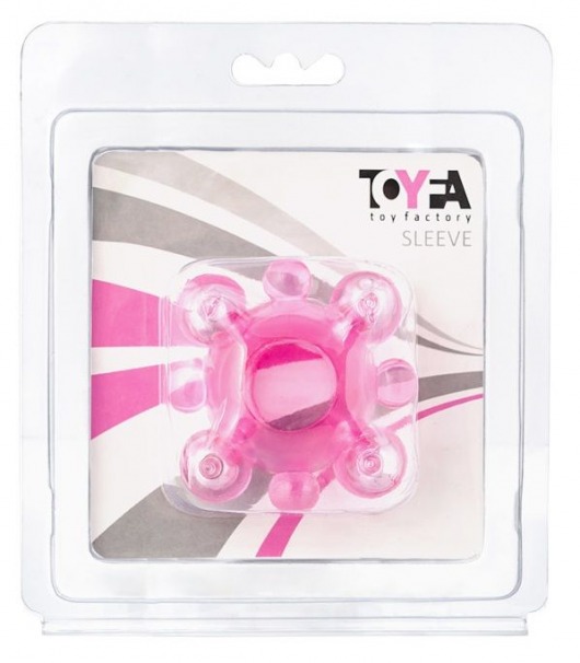 Эрекционное кольцо c бусинками - Toyfa Basic - в Обнинске купить с доставкой