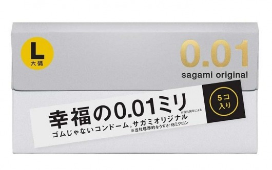 Презервативы Sagami Original 0.02 L-size увеличенного размера - 5 шт. - Sagami - купить с доставкой в Обнинске