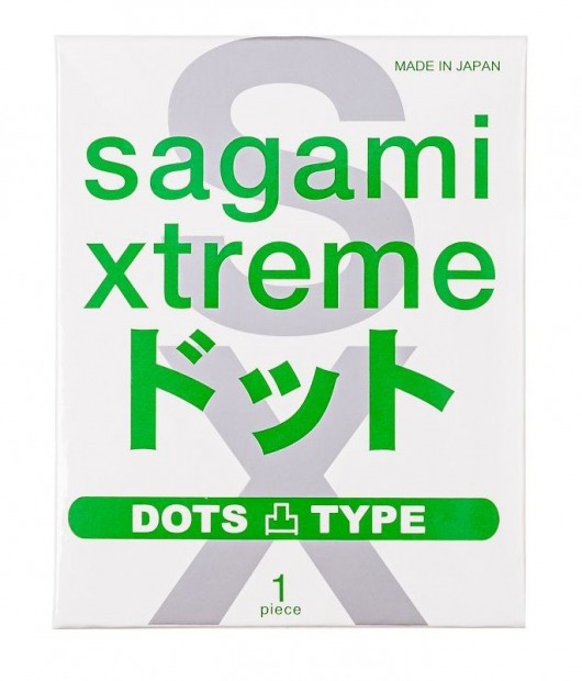 Презерватив Sagami Xtreme Type-E с точками - 1 шт. - Sagami - купить с доставкой в Обнинске