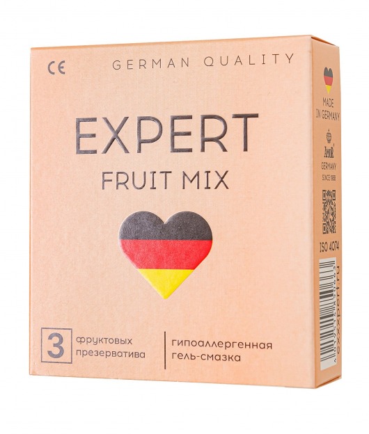 Ароматизированные презервативы EXPERT Fruit Mix - 3 шт. - Expert - купить с доставкой в Обнинске