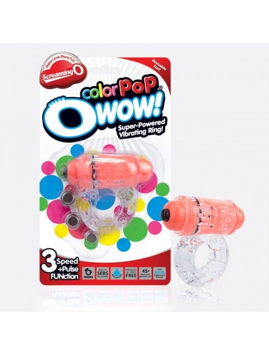 Неоновое оранжевое кольцо на пенис O wow! - Screaming O - в Обнинске купить с доставкой