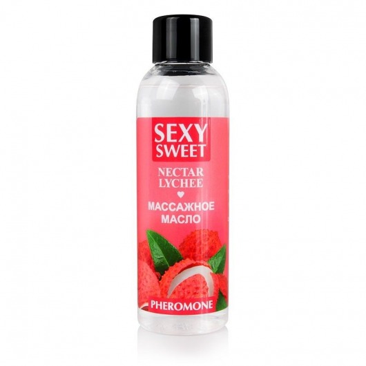 Массажное масло Sexy Sweet Nectar Lychee с феромонами и ароматом личи - 75 мл. - Биоритм - купить с доставкой в Обнинске