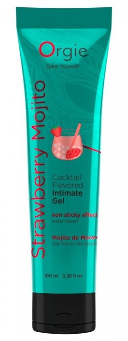 Съедобный интимный гель Orgie Lube Tube Cocktail Strawberry Mojito - 100 мл. - ORGIE - купить с доставкой в Обнинске