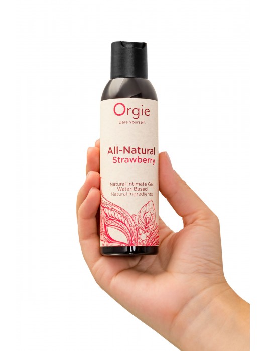 Интимный гель на водной основе All-Natural Strawberry с ароматом клубники - 150 мл. - ORGIE - купить с доставкой в Обнинске