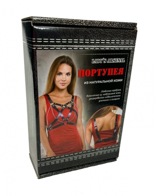 Портупея из натуральной кожи с цепочками - БДСМ Арсенал - купить с доставкой в Обнинске