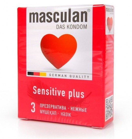 Презервативы Masculan Sensitive plus - 3 шт. - Masculan - купить с доставкой в Обнинске