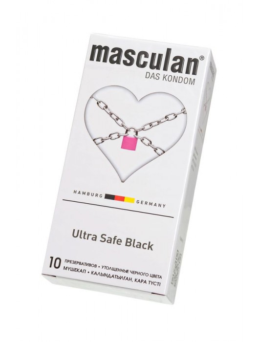 Ультрапрочные презервативы Masculan Ultra Safe Black - 10 шт. - Masculan - купить с доставкой в Обнинске