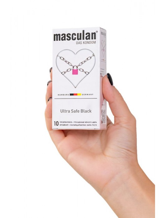 Ультрапрочные презервативы Masculan Ultra Safe Black - 10 шт. - Masculan - купить с доставкой в Обнинске