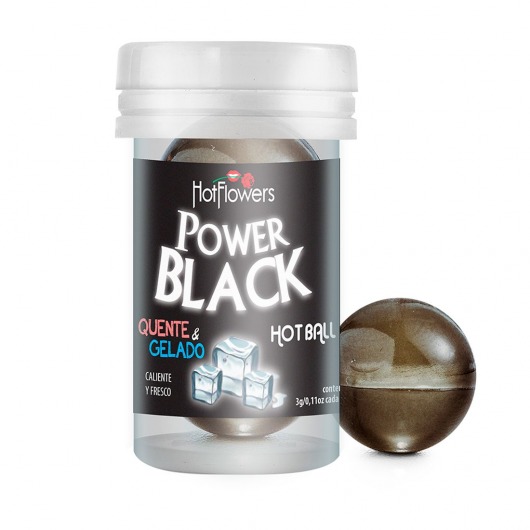 Интимный гель Power Black Hot Ball с охлаждающе-разогревающим эффектом (2 шарика по 3 гр.) - HotFlowers - купить с доставкой в Обнинске