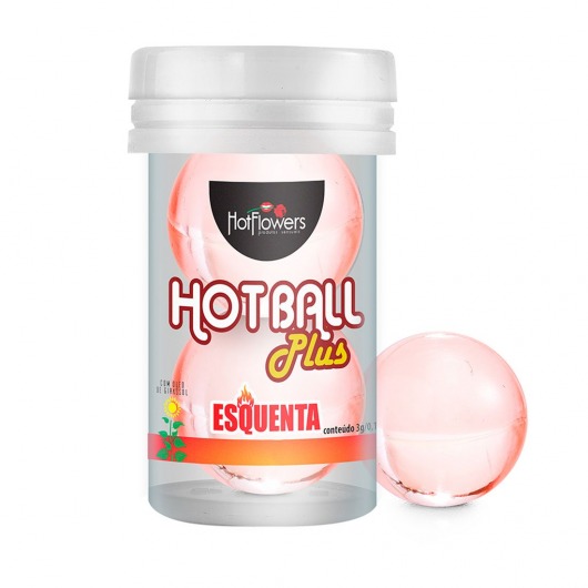 Лубрикант на масляной основе Hot Ball Plus с разогревающим эффектом (2 шарика по 3 гр.) - HotFlowers - купить с доставкой в Обнинске