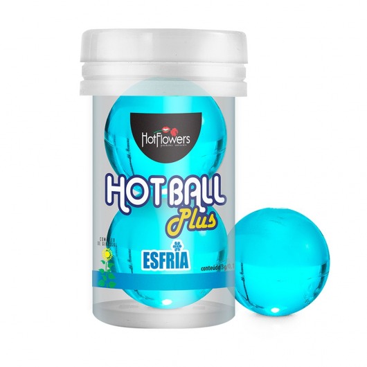 Лубрикант на масляной основе Hot Ball Plus с охлаждающим эффектом (2 шарика по 3 гр.) - HotFlowers - купить с доставкой в Обнинске