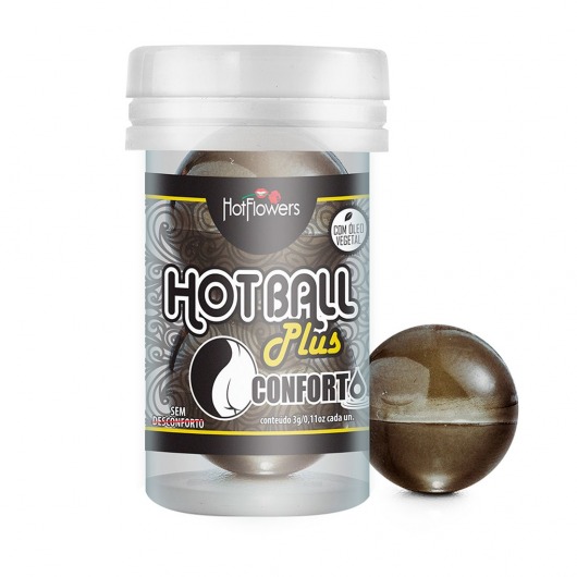 Анальный лубрикант на масляной основе Hot Ball Plus Conforto (2 шарика по 3 гр.) - HotFlowers - купить с доставкой в Обнинске