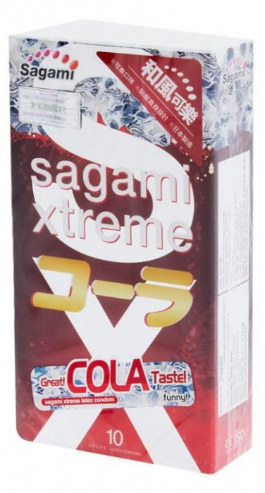 Ароматизированные презервативы Sagami Xtreme COLA - 10 шт. - Sagami - купить с доставкой в Обнинске