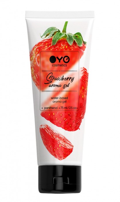 Лубрикант на водной основе OYO Aroma Gel Strawberry с ароматом клубники - 75 мл. - OYO - купить с доставкой в Обнинске