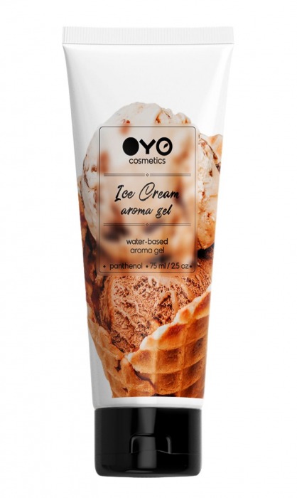 Лубрикант на водной основе OYO Aroma Gel Ice Cream с ароматом пломбира - 75 мл. - OYO - купить с доставкой в Обнинске