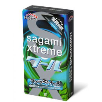 Презервативы Sagami Xtreme Mint с ароматом мяты - 10 шт. - Sagami - купить с доставкой в Обнинске