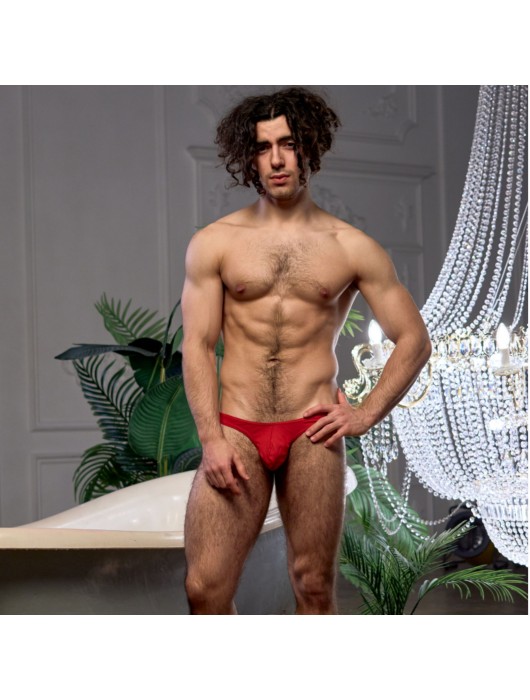 Красные мужские хлопковые трусы-бразилиана - DonDon купить с доставкой