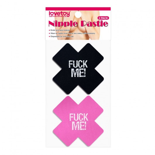 Набор из 2 пар пэстисов Cross Pattern Nipple Pasties - Lovetoy - купить с доставкой в Обнинске