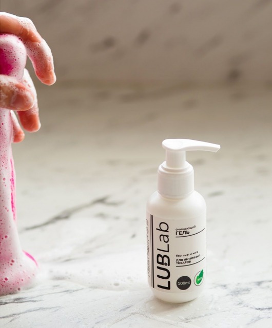 Очищающий эко-гель для секс-игрушек с ароматом бергамота и мяты - 100 мл. - LUBLab - купить с доставкой в Обнинске