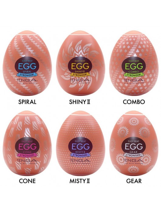 Набор из 6 мастурбаторов-яиц Tenga Egg Variety Pack V - Tenga - в Обнинске купить с доставкой