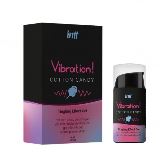 Жидкий вибратор Vibration Cotton Candy с ароматом сахарной ваты - 15 мл. - INTT - купить с доставкой в Обнинске