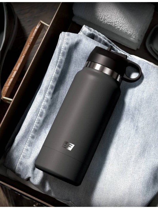 Серый мастурбатор в виде бутылки F*ck Flask - Pipedream - в Обнинске купить с доставкой