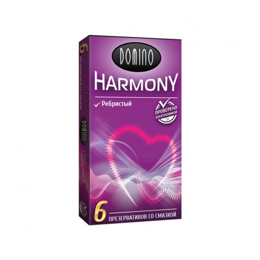 Презервативы с рёбрышками Domino Harmony - 6 шт. - Domino - купить с доставкой в Обнинске