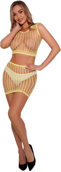 Яркий сетчатый комплект: топ и юбка - Amor El купить с доставкой