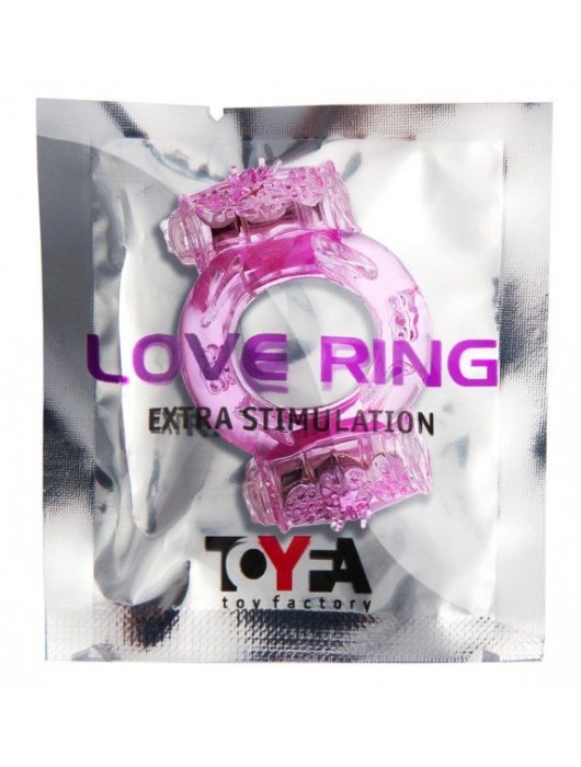Розовое виброкольцо с двумя батарейками - Toyfa Basic - в Обнинске купить с доставкой