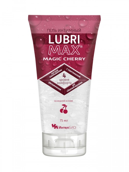 Интимный гель-смазка на водной основе Lubrimax Magic Cherry - 75 мл. - ИнтелБИО - купить с доставкой в Обнинске