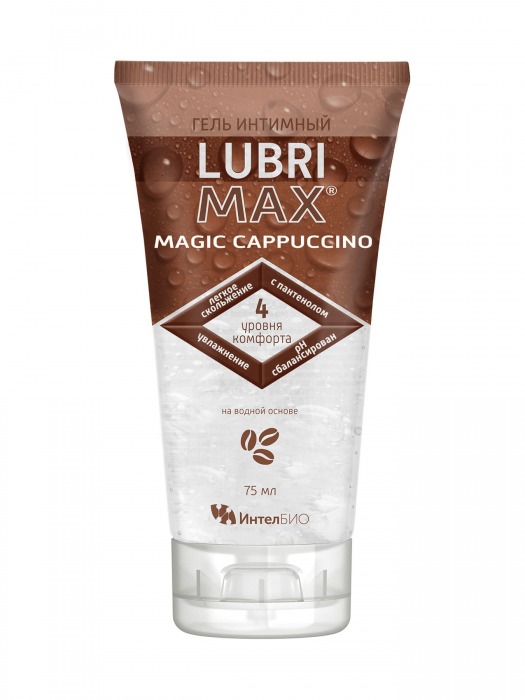 Интимный гель-смазка на водной основе Lubrimax Magic Cappuccino - 75 мл. - ИнтелБИО - купить с доставкой в Обнинске