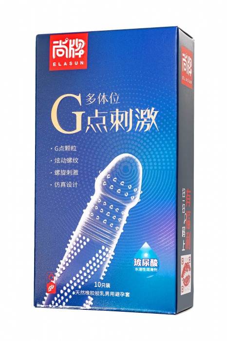 Ультратонкие презервативы Elasun G-spot stimulation с ребрами и точками - 10 шт. - Elasun - купить с доставкой в Обнинске