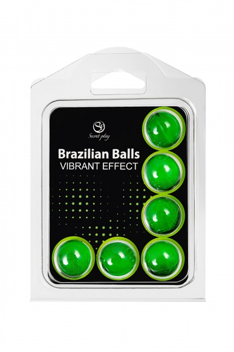 Набор из 6 шариков с массажным маслом Brazilian Balls с эффектом вибрации - Secret Play - купить с доставкой в Обнинске