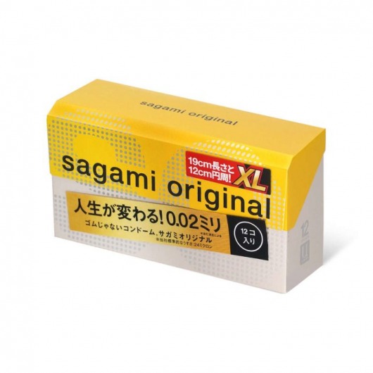 Презервативы увеличенного размера Sagami Original 0.02 XL-size - 12 шт. - Sagami - купить с доставкой в Обнинске