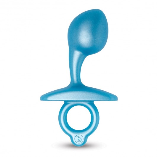 Голубая анальная пробка для массажа простаты Bulb Silicone Prostate Plug - 10,7 см. - b-Vibe - в Обнинске купить с доставкой