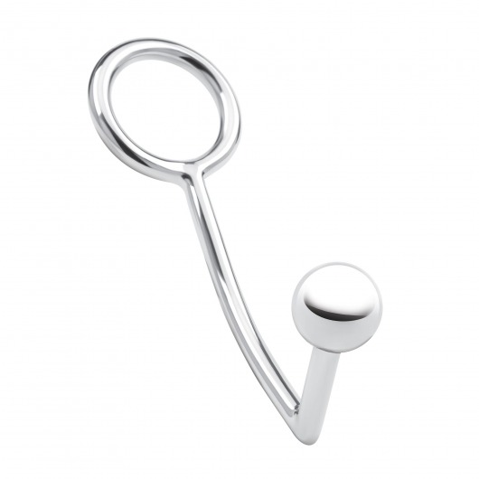 Кольцо на пенис с анальным стимулятором Stainless Steel Anal Hook   Cock Ring - BlueLine - в Обнинске купить с доставкой