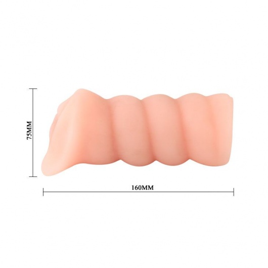 Мастурбатор-вагина с вибрацией и углублениями под пальцы - 16 см. - Baile - в Обнинске купить с доставкой