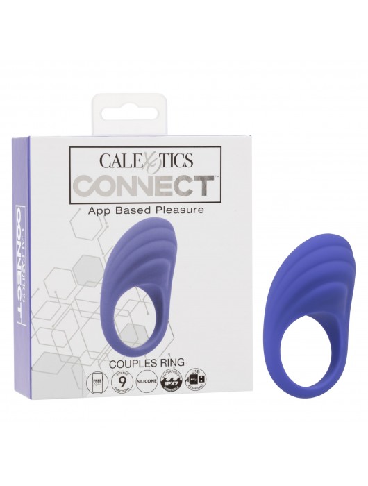 Фиолетовое эрекционное виброкольцо Couples Ring с управлением через приложение - California Exotic Novelties - в Обнинске купить с доставкой