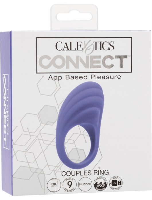 Фиолетовое эрекционное виброкольцо Couples Ring с управлением через приложение - California Exotic Novelties - в Обнинске купить с доставкой