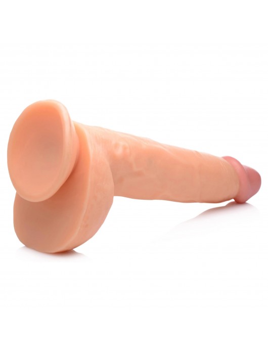 Телесный фаллоимитатор Beefy Brad 9’’ Dildo with Balls - 22,4 см. - XR Brands