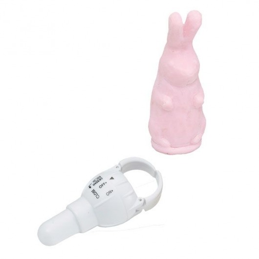 Розовый виброзайчик 4PLAY FINGER RING VIBE RABBIT PINK - NMC